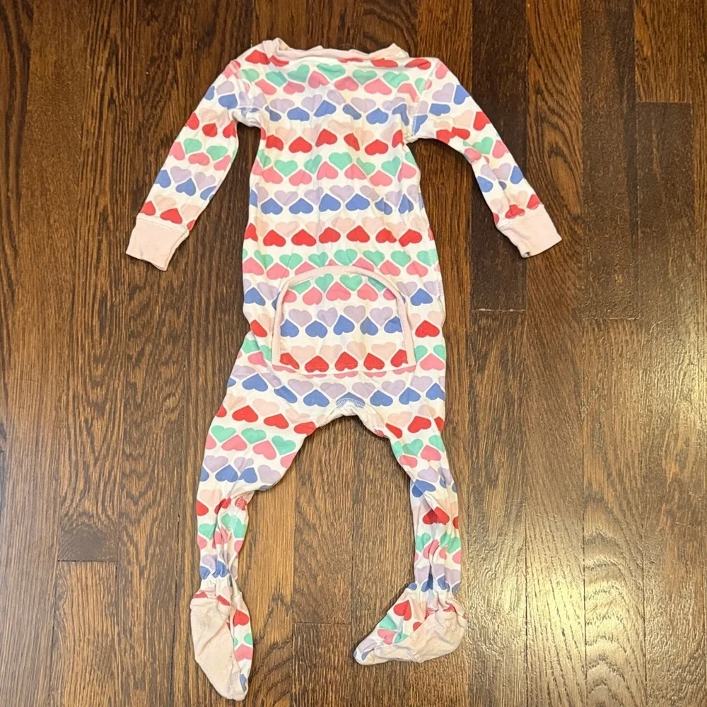 The Beaufort Bonnet Company Heart Patterned Kids Footie